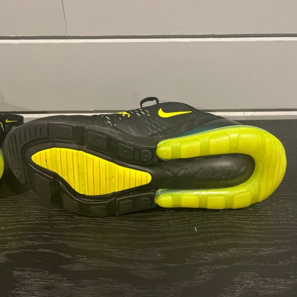Nike Air Max 270 Black/Neon Yellow - Mens Size 11 - Picture 6 of 8